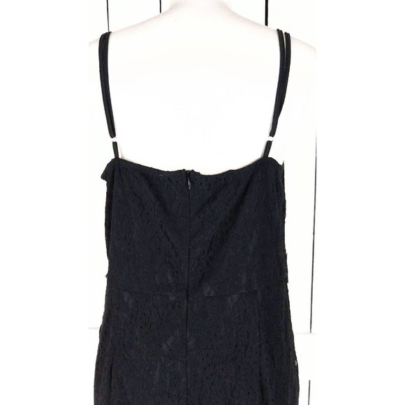 Black stretch lace sleeveless mermaid maxi dress - Picture 4 of 5